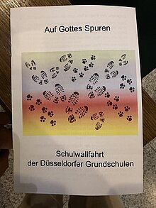 Foto: Hier sieht man das Liederbuch, das extra für de Wallfahrt erstellt wurde.