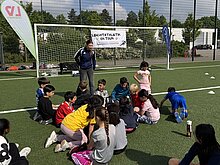 Foto: Kinder machen Pause. 